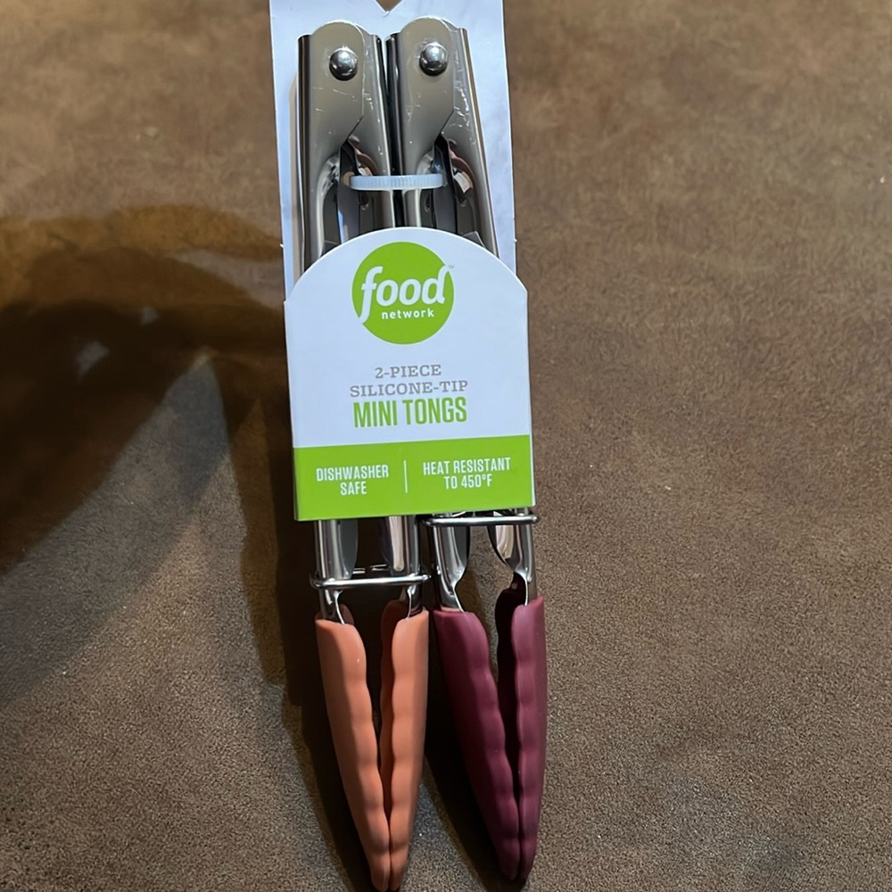 NWT Food Network 2-Piece Mini Tongs